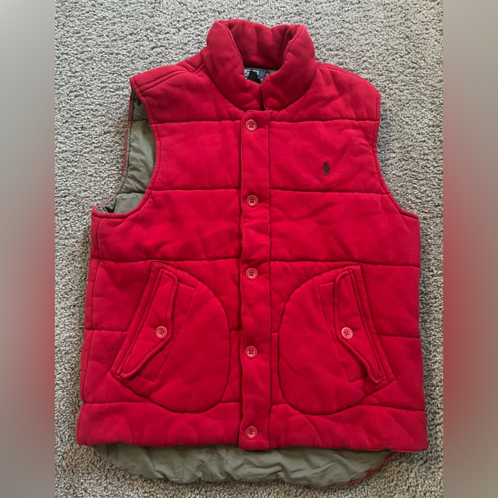 Ralph Lauren Red Quilted Vest XL -NWOT